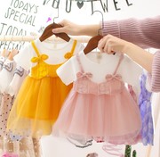 女宝宝夏装0-1岁婴儿，衣服洋气三四个月连衣裙，纯棉12公主裙子5女婴