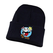 游戏茶杯头线帽针织毛线帽子学生，保暖帽冬天套头，帽子男女保暖帽