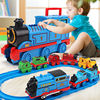 仿真电动小火车轨道套装，玩具儿童男孩汽车合金4模型，6宝宝2益智3岁