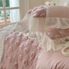gentle公主蕾丝雪纺花边，四件套120支长绒棉，纯棉全棉床上用品床单