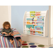 儿童书架简易墙上薄绘本架落地窄白色飘窗壁挂置物架桌面展示陈列