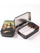 创意烟盒20支装便携密封烟罐烟盒马口铁盒男士薄款翻盖口粮盒
