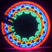 儿童山地自行车轮胎闪光发光轮夜骑风火轮灯车轮辐条装饰配件彩灯