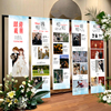 韩系婚礼迎宾大海报打印结婚装饰布置婚纱，照片墙写真画布喷绘定制