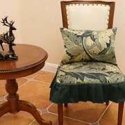 美式餐椅垫坐垫家用餐桌椅子，垫四季通用欧式布艺防滑桌布椅套背巾