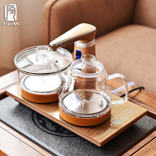 陶迷茶具电磁炉自动上水电热水壶，四合一套装茶炉触摸式按键快速炉