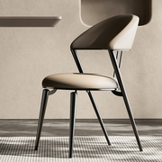 高级餐椅家用靠背凳软包现代椅意式轻奢极简网红设计师办公椅