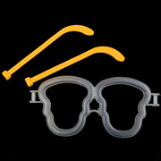 荧光鬼头眼镜配件 单个OPP包装荧光棒骷髅眼镜配件