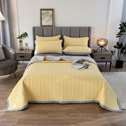 全棉夹棉床盖单件纯色，加厚绗缝1.51.8mo米床单床罩三件套床上