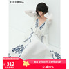 cocobella重工定位刺绣度假风，吊带裙新中式民族风连衣裙fr185