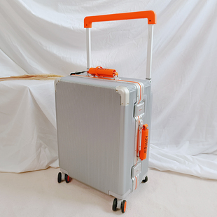 出口日本撞色行李箱铝框宽拉杆箱，万向轮旅行箱男女密码皮箱登机箱