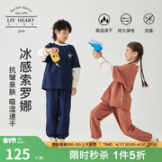 日本livheart儿童休闲运动套装，女大童2024男童女童两件套春秋