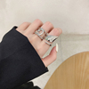 韩国女朋克街头风ins潮小众设计光面几何食指复古戒指时尚个性