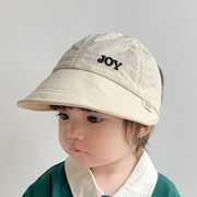 宝宝防晒帽子夏季防紫外线，婴儿太阳帽女童空顶可扎马尾遮阳鸭舌帽