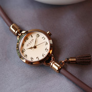 聚利时韩国女士细表带气质简约时尚潮流防水秀气女表复古手表