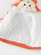 0-5岁冬天宝宝衣服两件套加绒夹棉保暖冬装婴儿小童上下装分体1岁