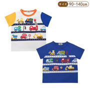 日系童装夏季儿童纯棉T恤男童卡通机车短袖刺绣贴布半袖上衣宝宝