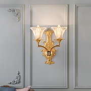 卡信之光现代创意轻奢美式客厅，双头壁灯奢华大气，简约欧式卧室灯具