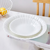 景德镇白色骨瓷餐具陶瓷，家用菜盘创意简约中式菜碟圆形碟子深盘子