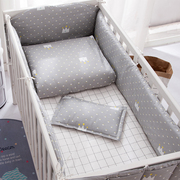 定制纯棉婴儿bb床围宝宝床上用品，套件儿童床，品六七件套拼接防撞围