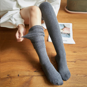长筒袜子过膝女秋冬季加绒大腿高筒韩国防滑加厚款保暖毛圈长腿袜