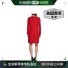 dkny女式长袖层叠荷叶边工作连衣裙 - 猩红色 美国奥莱直发