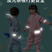 儿童连体雨衣女童女3岁一岁半宝宝的雨鞋套装卡通幼儿园玩水小孩