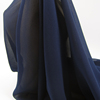 深蓝藏青色加密珍珠雪纺，柔软薄透飘逸垂坠衬衫套装连衣半身裙面料