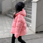 冬装儿童羽绒服男童，女童宝宝短款加厚面包服韩版洋气秋冬童装