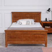 柚木床双人床中古风复古风现代简约单人床全实木庆儿童床
