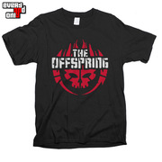 The Offspring摇滚流行朋克滑板乐队Skull Logo纯棉男女音乐棉T恤
