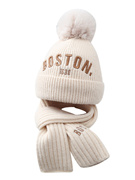 儿童帽子围巾两件套韩版潮宝宝套装保暖秋冬男女童婴儿针织帽冬季