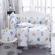 婴儿床围全棉三件多件套可拆洗防护芯套宝宝四季用十件套床品套件