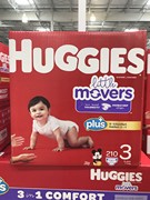 加拿大huggies好奇婴儿，干爽尿不湿宝宝，纸尿片3号210片
