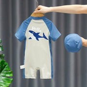男童连体泳衣2024婴儿童泳衣裤夏季速干3岁男孩宝宝温泉泳装2