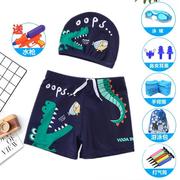 送水儿童泳裤泳镜，男童泳衣泳帽套装，小中大童学生平角游泳裤