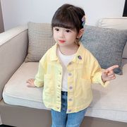 韩版女童外套2023春装，小孩女宝宝牛仔衣，春秋儿童棉布时尚上衣