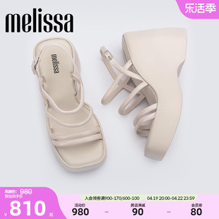 Melissa梅丽莎女款夏季休闲外穿高跟凉鞋33994