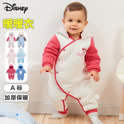 迪士尼婴儿连体衣秋冬款宝宝冬装新生儿衣服夹棉加厚外出棉服套装