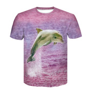 海豚3d印花男士，t恤dolphin3dprintmen'sshortsleevet-shirt