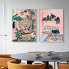 马蒂斯系现代客厅抽象装饰画小众轻奢餐厅挂画壁画组合画野兽派画