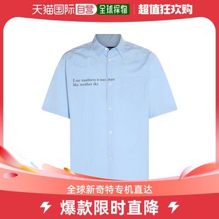 香港直邮潮奢undercover男士浅蓝棉质衬衫