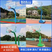 方管可移动篮球架学校标准式比赛篮球架地埋式圆管篮球架户外