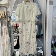 新中式精致国风两件套裙子天丝罩衫，碎花吊带连衣裙显瘦长裙8750夏