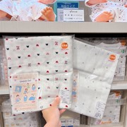 日本制新生儿浴巾阿咔匠，的城婴儿宝宝，双层纱布纯棉薄款抱被盖毯