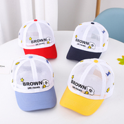 韩版儿童帽子男潮夏季棒球帽，女童遮阳薄款凉帽宝宝，防晒太阳眼网帽