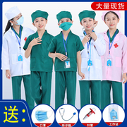 儿童医生服装白大褂小护士服纯棉幼儿园职业过家家玩具角色扮演