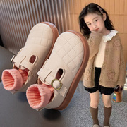 女童时装皮鞋2024秋季小童软底演出单鞋儿童公主鞋韩版豆豆鞋