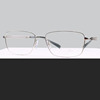 charmant夏蒙镜架xl2242男士，商务全框轻质舒适线钛纯钛近视眼镜框