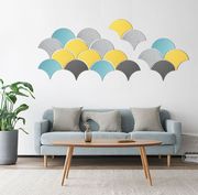 银杏叶毛毡3d立体墙贴创意，北欧环保现代简约沙发电视背景墙卧室